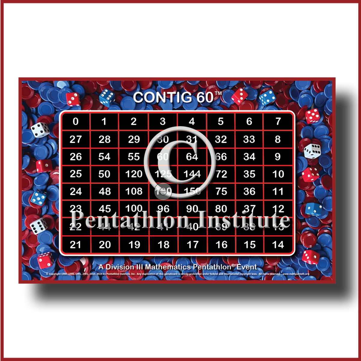 Contig 60 - Gameboard ONLY (no pieces included)
